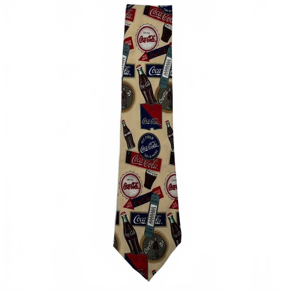 Coca Cola Blue Red Vintage Printed Tie | OS Regular